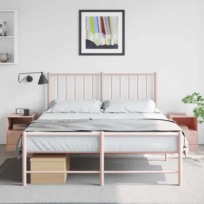 Obrázok produktu pre vidaXL Nočné stolíky 2 ks. Ružový 34,5x39x44 cm oceľový