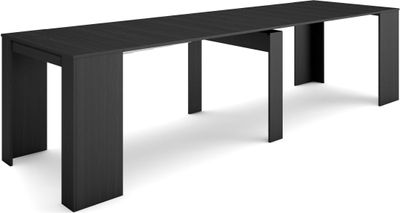 Ausziehbarertisch | Multifunktionaler ausziehbarer | 300 | Für 14 Gäste | Esszimmertische | Moderner Stil | Schwarz