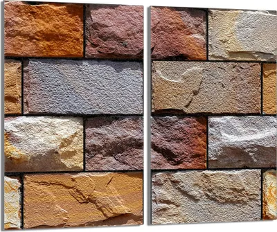 Image de Plaques de recouvrement pour cuisinière 2 pièces 30x52 Vitrocéramiquefeldabdeckung Glas, Ziegel Bunt