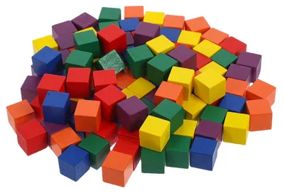 100 bunte Holzwürfel 1,5 cm für Basteln & Deko