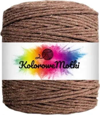 Zdjęcie produktu dla KoloroweMotki | Sznurek bawełniany | 200m 3mm | Brązowy | Idealny do rękodzieła, makramy, prac artystycznych, pakowania prezentów