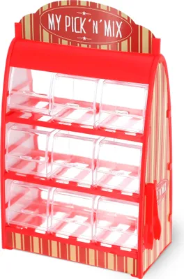 Produktbild von 1.09 Zásobník na cukríky s 9 priehradkami - cca 30 x 18 cm - Retro tyčinka
