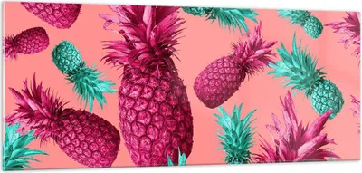 Produktbild von Bilder auf glas - Ananas Obst Saft - 100x40cm - Glasbilder - Wandbilder - Kunstdruck - zum Aufhängen bereit - Wanddekoration aus Glas - Glas Bilder - Wandbild auf Glas - Einteilig - GAB100x40-4031