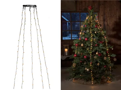 Produktbild von Konstsmide Weihnachtsbeleuchtung  LED Baummantel Ring Tropfen 5Strä.à36Dio