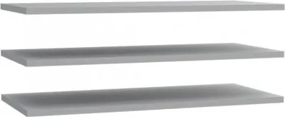 Produktbild von Furniture24 Einlegeböden STDD32 - 3er Set, Grau, Laminatplatte, 98x2x42cm, für Vorzimmer & Schlafzimmer