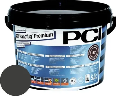 Produktbild von PCI Nanofug® Premium Variabler Flexfugenmörtel für alle Fliesen und Natursteine anthrazit 5 kg
