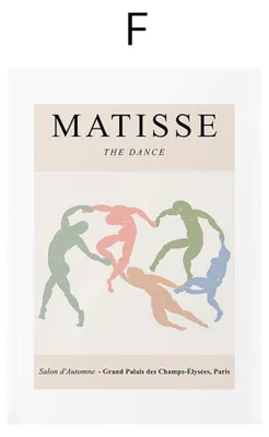 Produktbild von Poster Matisse Blumen Körper| Bilder Wohnzimmer | Wandbilder Schlafzimmer | Deko Print ohne Rahmen | Bilder Matisse Beige · Motiv F · 50 × 70 cm