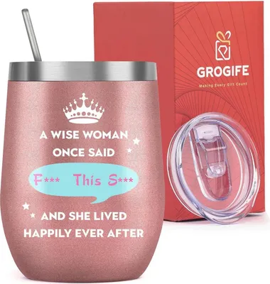 Produktbild von A Wise Woman Once Said Isolierbecher 350 ml für Frauen, Freundinnen - Geburtstagsgeschenk, Muttertagsgeschenk, Ruhestandsgeschenk, lustiges Geschenk