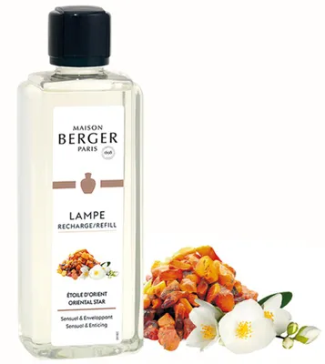 Produktbild von Lampe Berger 115313, Flasche, Flüssigkeit, Bernstein, Bergamotte, Kokosnuss, Fruchtig, Jasmin, Patschuli, Pfirsich, Orange, Vanille, 500 ml, 1 Stück(e)