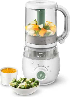 Produktbild von Philips AVENT Premium SCF885/01 4-In-1-Dampfgarer mit Mixer, 0,24 l, 1 l, Grün, Weiß, China, 70 m, 0,7 m