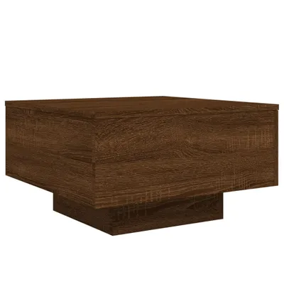 Produktbild von "Winterschlussverkauf "Couchtisch - CLORIS - Wohnzimmertisch - Robust und langlebig - mit LED-Leuchten Braun Eichen-Optik 55x55x31 cm - DEMöbel3964434