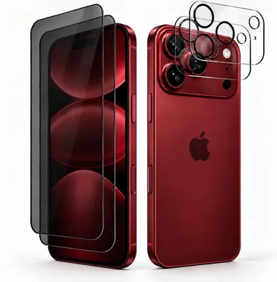 Produktbild von 2x Schutzglas für Apple iPhone 18 Pro Blickschutz Display Kamera Panzerfolie 9H