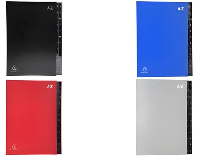 Image de EXACOMPTA Classeur à levier, DIN A4, A-Z, 24 compartiments, noir