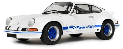 Diecast-Modellauto Porsche 911 RSR 1973, weiß-blau, 1:18, Metall, detailliert