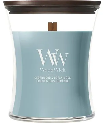 Image de Vase à bougie parfumée, format moyen, Bois de cèdre et mousse marine, 275 g
