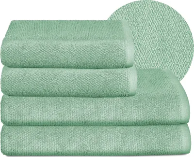 Produktbild von BEAUTEX Handtuch-Set Premium Frottier Sets, 100% Baumwolle 550g/m²MintgrünSet: 2 Hand-, 2 Badetücher