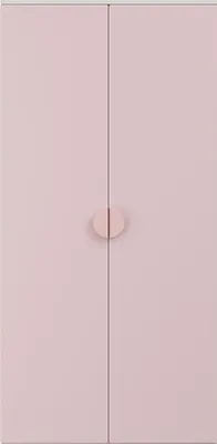 Produktbild von Kinderkleiderschrank 'Sandnes' mit 2 Türen 123 x 60 x 40 cm Weiß/Rosa