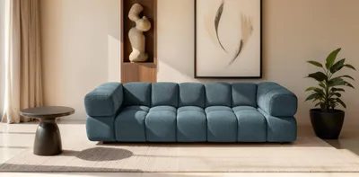 Produktbild von Kaiser Möbel Sofa 4-Sitzer, Couch, Chenille Stoff Puente, Petrol, Averro