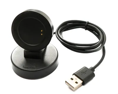 Produktbild von SYSTEM-S USB 2.0 Kabel 95 cm Ladestation für Realme Watch T1 Smartwatch in Schwarz