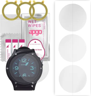 Produktbild von apgo 3 Stück Schutzfolie, klar, kompatibel mit Manta SWT9301 Sprita Pro Smartwatch, Hydrogel Displayschutzfolie mit Positionierhilfe, Displayfolie, robust und kratzfest
