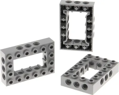 Image de 3x Lego Technic brique de cadre de construction 4x6 nouveau-gris clair brique perforée 4211716 40344 32531