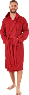 Produktbild von Keanu - Morgenmantel für Herren, Baumwolle TC228 (M-L) (Tiefes Rot)