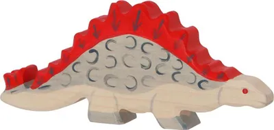 Image de Holztiger 80335 Stegosaurus, rouge/gris