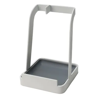 Produktbild von Topfdeckelständer, einfaches Küchen-Aufbewahrungsregal aus Metall mit Wasserschale, Topfdeckelständer, Suppenlöffelständer zur Organisation
