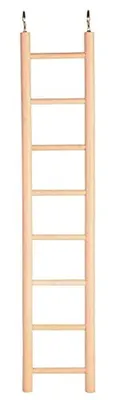 Productafbeelding van Houten ladder - Vogel klimrek - Volière inrichting - Natuurlijke textuur - 36 cm - Houtkleur