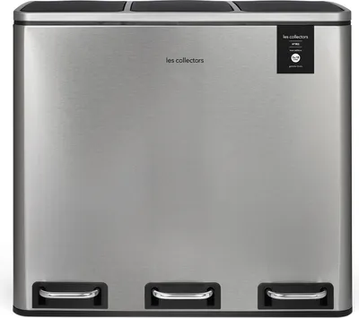Image de Les Collectors Poubelle avec couvercle, acier inoxydable, argent, 56 cm