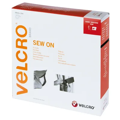 Image de VELCRO® Bande Velcro à coudre, crochet et boucle 50mm x 10m noir