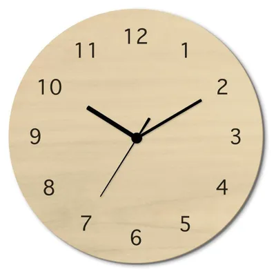 Produktbild von ARTland Holz Wanduhr Quarzuhr - schwarzer Zeiger Ewige Einfachheit Größe: 30x30 cm