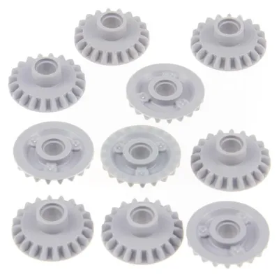 Produktbild von 10x Lego Technic Zahnrad z20 neu-hell grau Zahnräder Pin Loch 4558690 87407