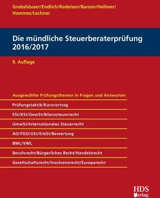 Immagine prodotto di Die mündliche Steuerberaterprüfung 2016/2017