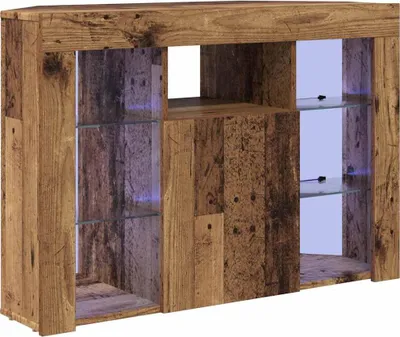 Produktbild von vidaXL Eck-LED-TV-Schrank Altholz 100x40x68cm Holzwerkstoff