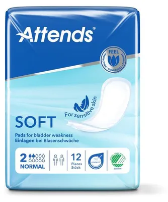 Productafbeelding van Attends Inlegger Soft Normal 2 (12 Stuks)