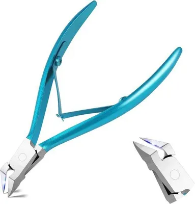 Image de Coupe-ongles professionnel pour ongles épais, cuticules et peaux mortes, coupe-ongles ergonomique pour adultes, seniors, hommes et femmes, bleu