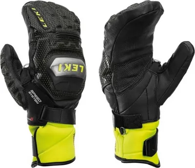 Two ski gloves are shown side-by-side against a white background.