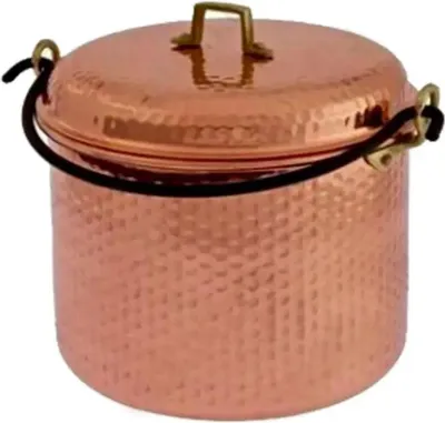 Zdjęcie produktu dla Miedziane garnki kute z żelaznym łukiem 28 cm
