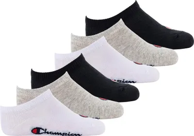 Produktbild von Champion Kinder Socken, 6er Pack - Sneaker, einfarbig Schwarz/Grau/Weiß 27-30