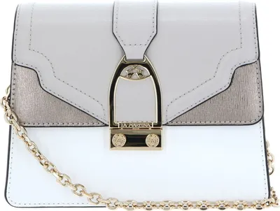 Produktbild von LA MARTINA Leder Umhängetasche Portena Shoulder Bag SilverCloud / White / ACC beige braun