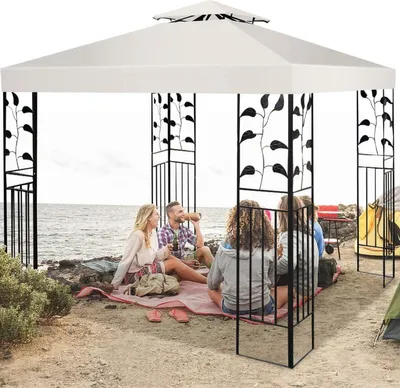 Produktbild von GOPLUS 3x3m Ersatzdach für Pavillon mit Kaminabzug, Pavilliondach, Pavillonplane
