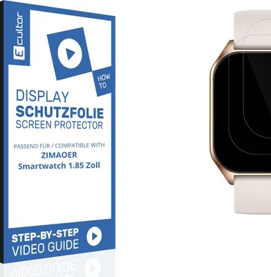 Produktbild von 2x 3D Schutzfolie für ZIMAOER Smartwatch 1.85 Zoll Display Folie Flexibel Full Cover