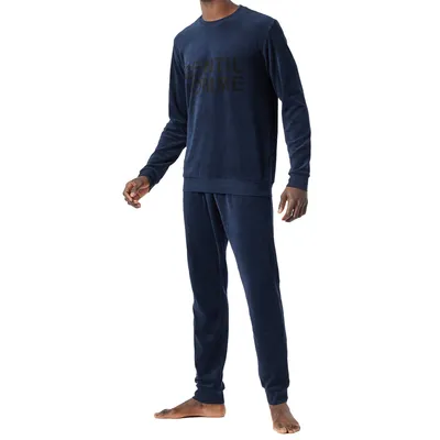 Produktbild von Schiesser schlafanzug pyjama schlafmode bequem Warming Nightwear dunkelblau 54