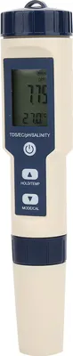 Produktbild von EZ-9909 5 v 1 Funkce testování kvality vody PH Salinity TDS EC Tester s podsvícením