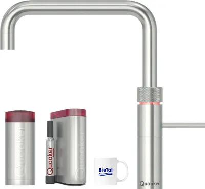 Produktbild von Quooker Fusion Square Edelstahl COMBI Reservoire kühles sprudelndes Wasser CUBE