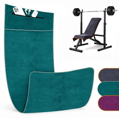 Productafbeelding van Microvezel Fitness Handdoek met Rits en Antislip voor Sport