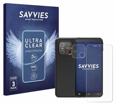 A product shot of screen protectors and their packaging.