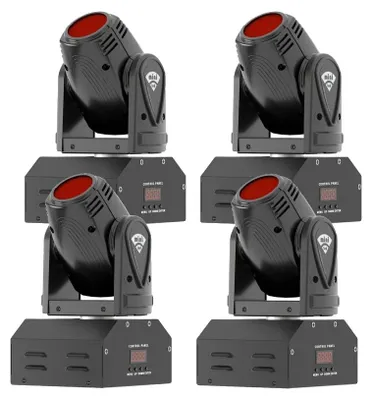 Image de Projecteur à tête mobile, 10W RGBW, contrôle DMX, quantité : 4