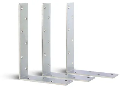 Produktbild von Alberts Balkenwinkel | galvanisch verzinkt, dickschichtpassiviert | 160 x 240 x 50 mm | 3er Set